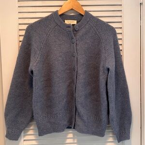 Sezane Othello Cardigan in ice blue